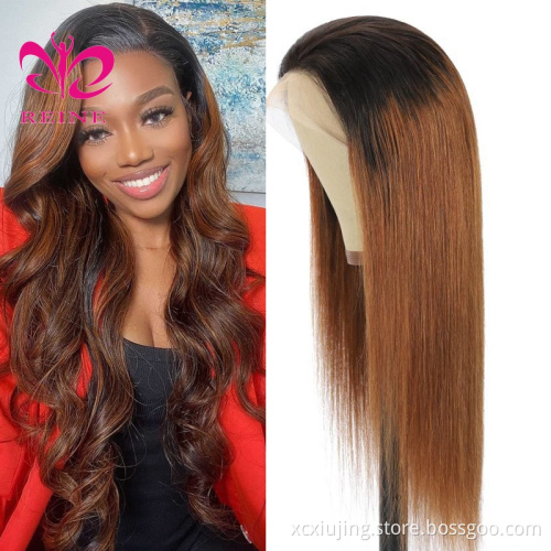 Ombre Human Hair Wig Body Wave /Straight  1B 30 Human Hair Lace Frontal Wigs Ombre Honey Blonde HD Lace  Brazilian Wig